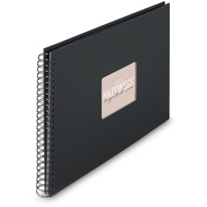 Album photo spirale Fine Art 36x32 cm, 50 pages noires, New Black