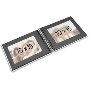 Album spirale Fine Art Hama, 24x17 cm, 50 pages noires, teinte Terra