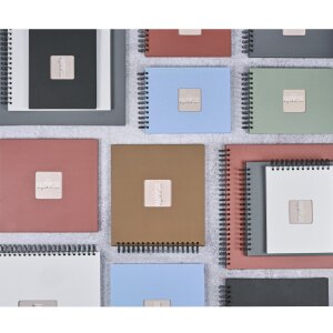 Album spirale Fine Art Hama 28x24 cm, 50 pages noires, Lagune