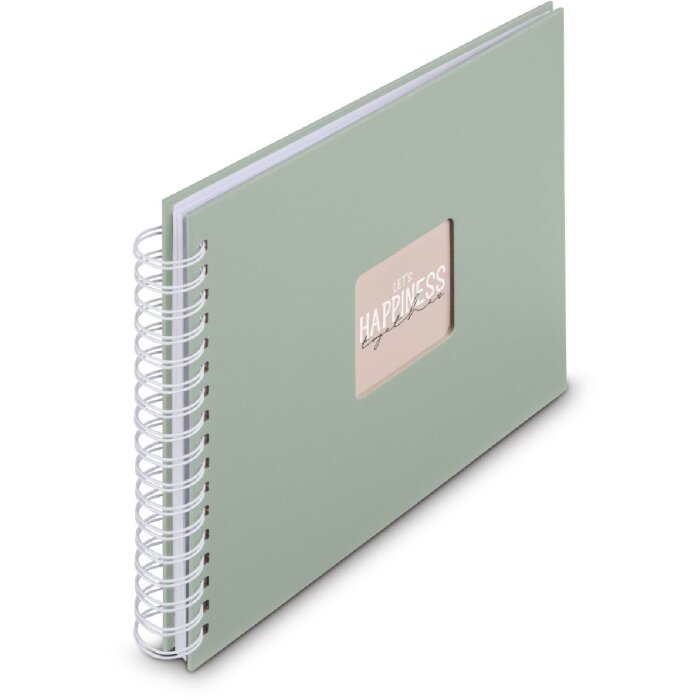 Album spirale Fine Art Hama 28x24 cm, 50 pages blanches, couleur salvi