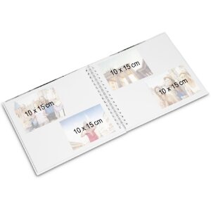 Album spirale Fine Art Hama 28x24 cm, 50 pages blanches, couleur salvi