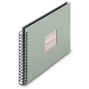 Album à spirale Fine Art Hama, 28x24 cm, 50 pages noires, teinte sauge