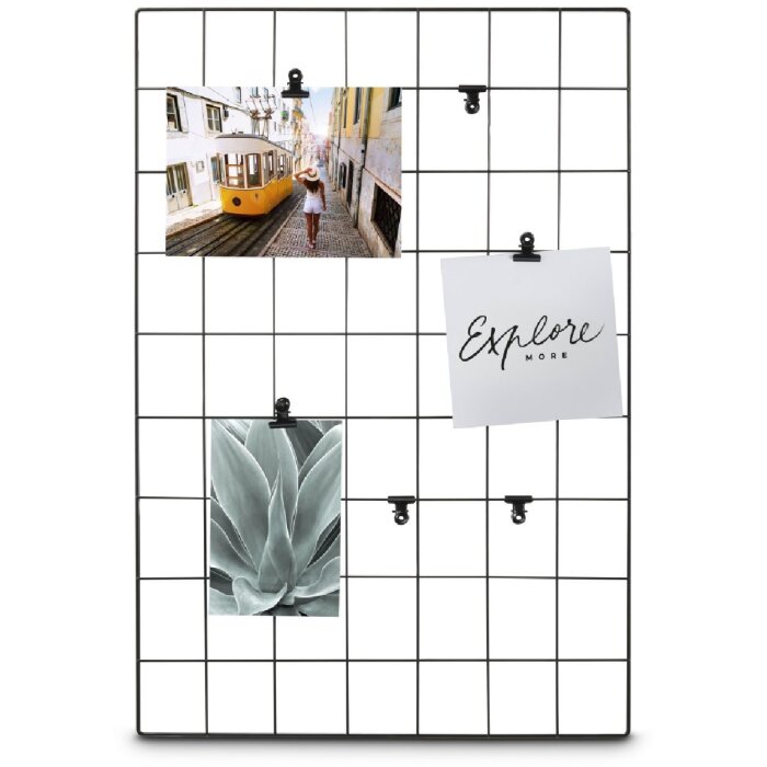 Support mural photo Chess 38 x 56 cm, noir, métal, 6 attaches
