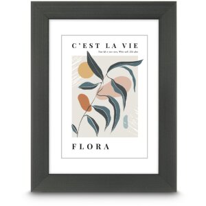 Cadre photo Hama Kunststoffrahmen Flora gris...