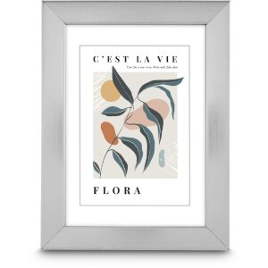 Cadre photo Hama Kunststoffrahmen Flora argent 15 x 20 cm...