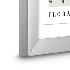 Cadre photo Hama Kunststoffrahmen Flora argent 15 x 20 cm avec verre antireflet et support mural/murale flexible