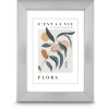 Cadre photo Hama Kunststoffrahmen Flora argent 20 x 30 cm avec verre anti-reflets et suspension portrait/paysage