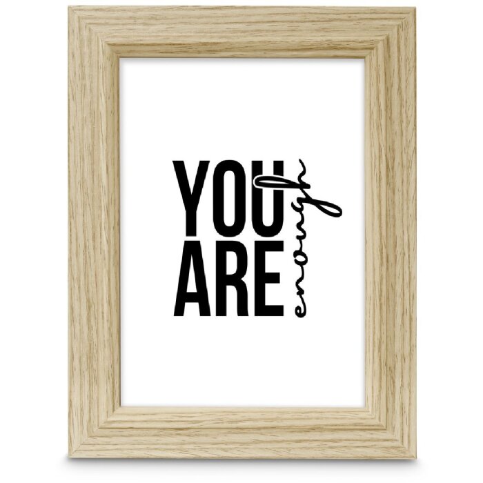 Cadre photo en bois Chic Hama chêne 20x30 cm avec verre anti-reflet, support et accroche