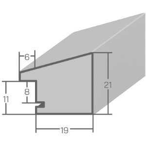 Cadre miroir MendeFrames blanc 45x60 cm bois massif