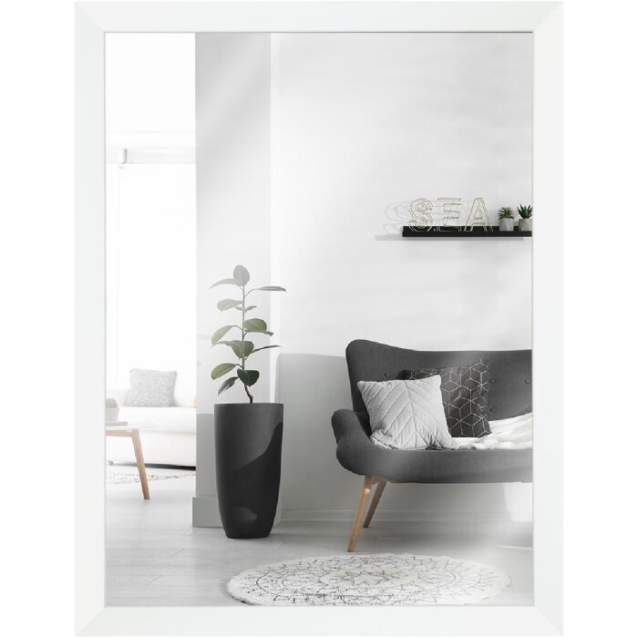 Miroir Blanc 28x35 cm Cadre Bois Massif MendeFrames