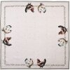 Nappe de table Clayre & Eef BYC01 100x100 cm motif poules