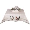 Nappe de table Clayre & Eef BYC01 100x100 cm motif poules