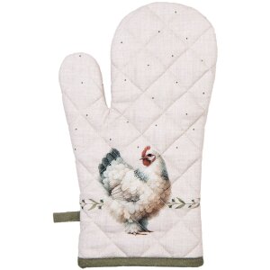 Gants de four Clayre & Eef 18x30 cm beige-brown