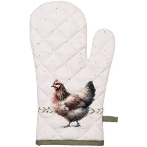 Gants de four Clayre & Eef 18x30 cm beige-brown