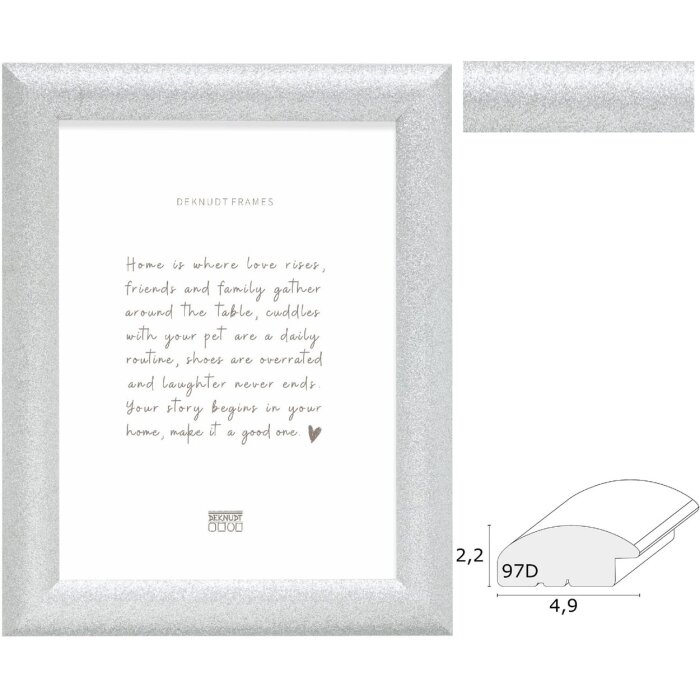 Cadre photo Deknudt S97DD7 – argent, dimensions variées