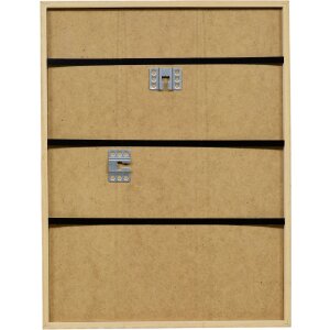 Cadre photo bois néon orange 30x45 cm avec verre musée