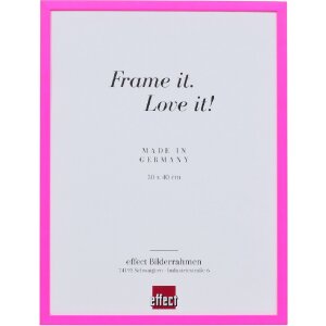 Cadre photo bois néon rose 21x28 cm verre antireflexe