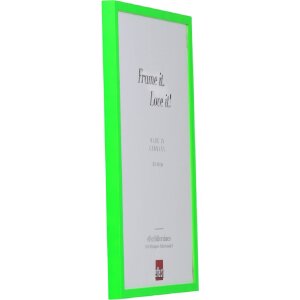Cadre photo bois néon vert 35x50 cm verre clair