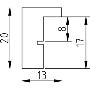 Cadre photo profil néon orange 25x35 cm verre clair