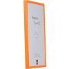 Cadre photo bois profil néon orange 24x30 cm verre clair
