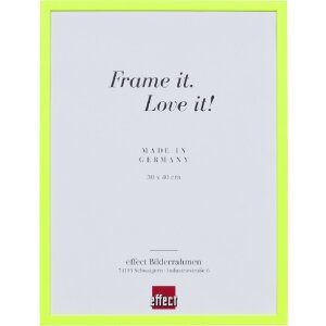 Cadre photo bois néon jaune 20x25 cm verre clair