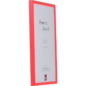 Cadre photo bois néon rouge 15x20 cm verre clair