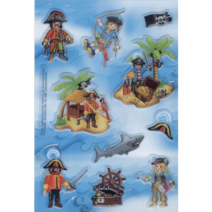 Étiquette décorative Licence Playmobil Pirate 1 feuille