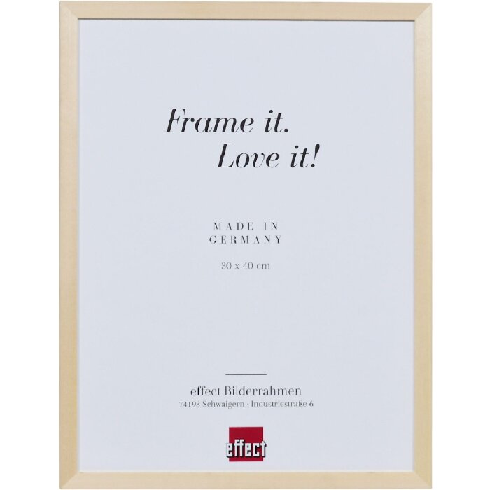 Cadre photo en bois de tilleul Profil 2480 45x60 cm avec verre artificiel