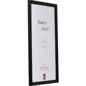 Cadre photo bois profil 2440 noir 25x60 cm verre stratifié