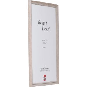 Cadre photo en bois profil 2440 marron clair 21x29,7 cm avec verre artificiel