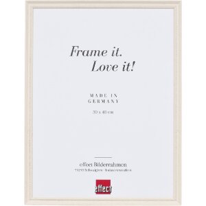 Cadre photo bois profil 2440 blanc 18x27 cm verre artificiel