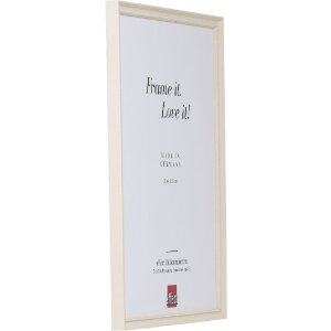 Cadre photo bois profil 2440 blanc 40x40 cm verre clair