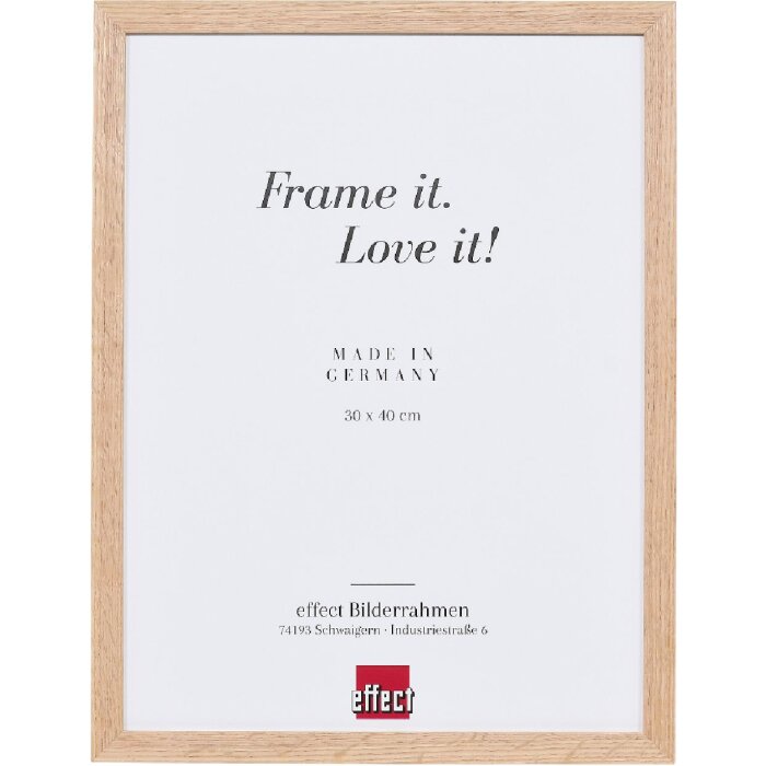 Cadre photo effet chêne 7x10 cm verre de musée