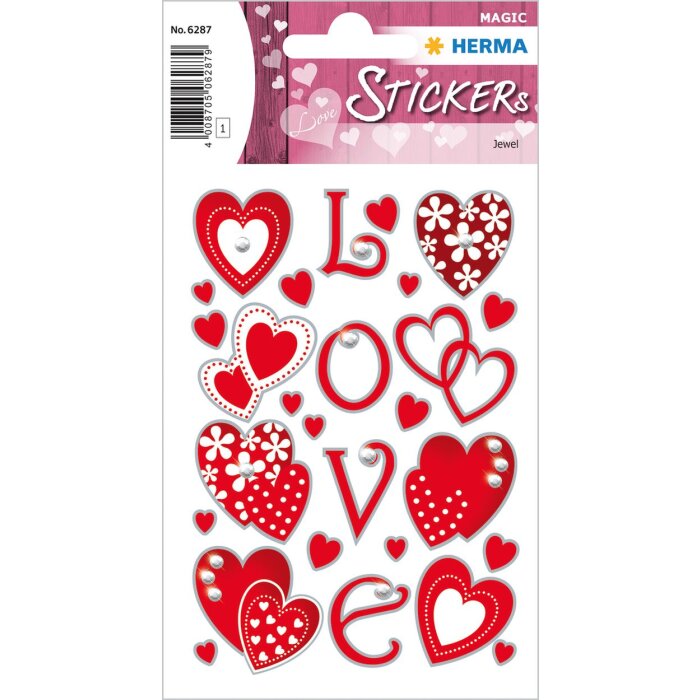 Étiquettes décoratives Magic Herzen Jewel 1 fls