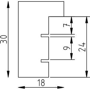 Miroir Cadre Profilé Noyer 25x70 cm – Bois d’Érable Massif