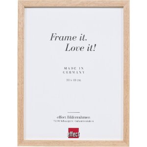 Cadre photo bois chêne 50x50 cm verre clair avec...