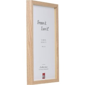 Cadre photo chêne 21x28 cm verre clair avec support d’espacement