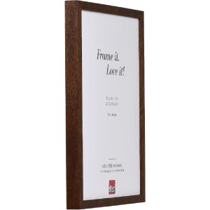 Cadre photo Profil 2430 en bois noyer, verre artistique 25x80 cm