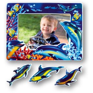 Autocollants muraux ZEP Dauphins Cadre photo 10x15 cm