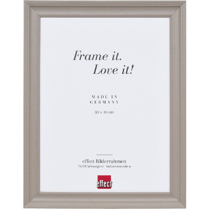 Miroir mural en bois massif 60x80 cm, profil cannelé marron clair