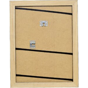 Miroir mural effet profil 50x60 cm bois massif noir