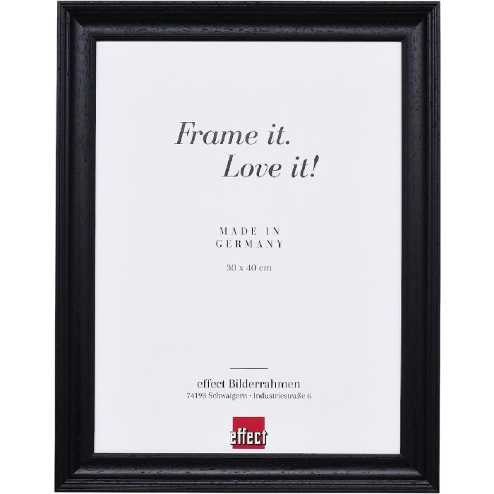 Cadre photo en bois Profil 2420 noir 50x60 cm verre anti-reflet