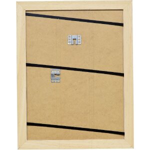 Cadre photo en bois Effect Holz-Bilderrahmen Profil 2420 blanc 25x60 cm verre clair