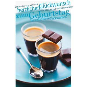 Carte danniversaire Espresso chocolat