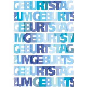 Artebene Carte danniversaire bleue