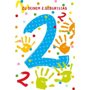 Carte danniversaire pour le deuxième anniversaire
