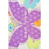 Artebene carte Anniversaire-papillon-paillettes