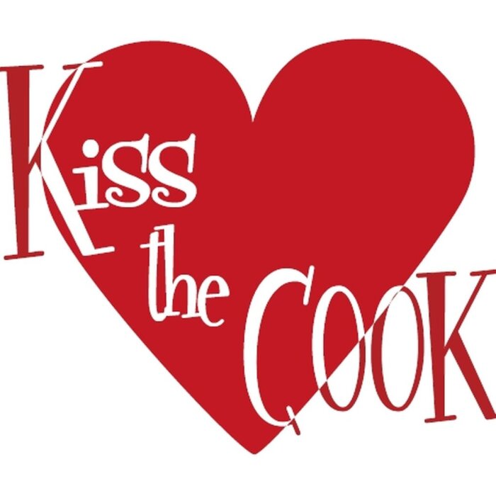 Serviettes en papier Coeur-Kiss the Cook-rouge
