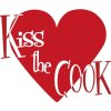 Serviettes en papier Coeur-Kiss the Cook-rouge