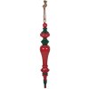 Pendentif de Noël Clayre & Eef, rouge-vert, Ø 9x65 cm